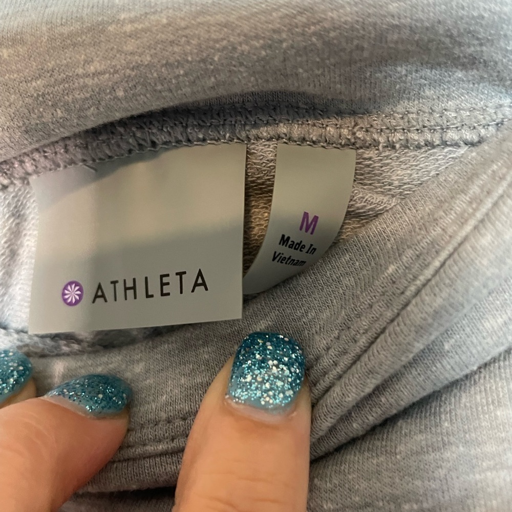 Athleta/ light gray Pencil Mini-Skirt Elastic Waist Pull-on. Size Medium - Picture 4 of 4